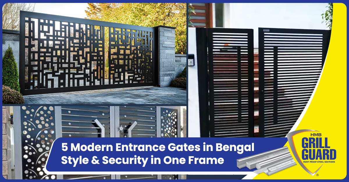 modern entrance gate in bengal